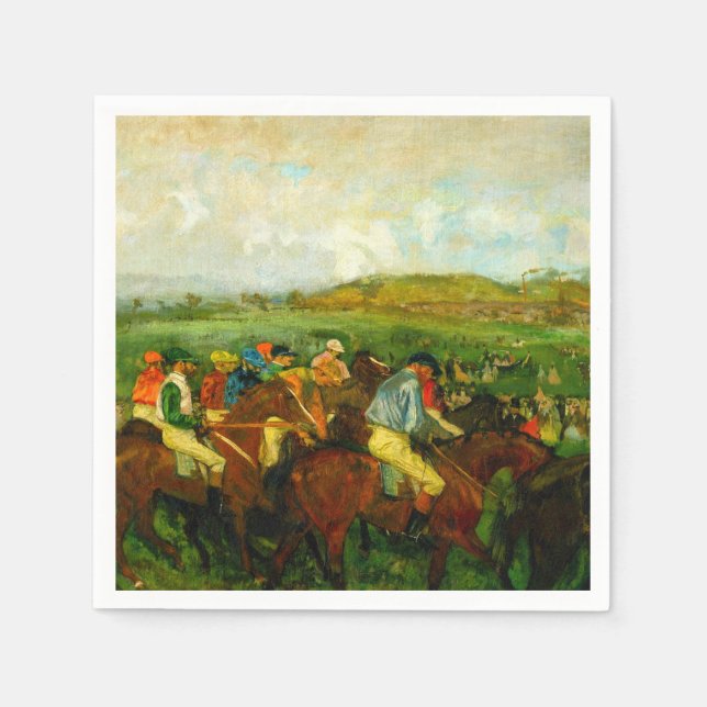 Guardanapo De Papel Edgar Degas Horseback Riding (Frente)