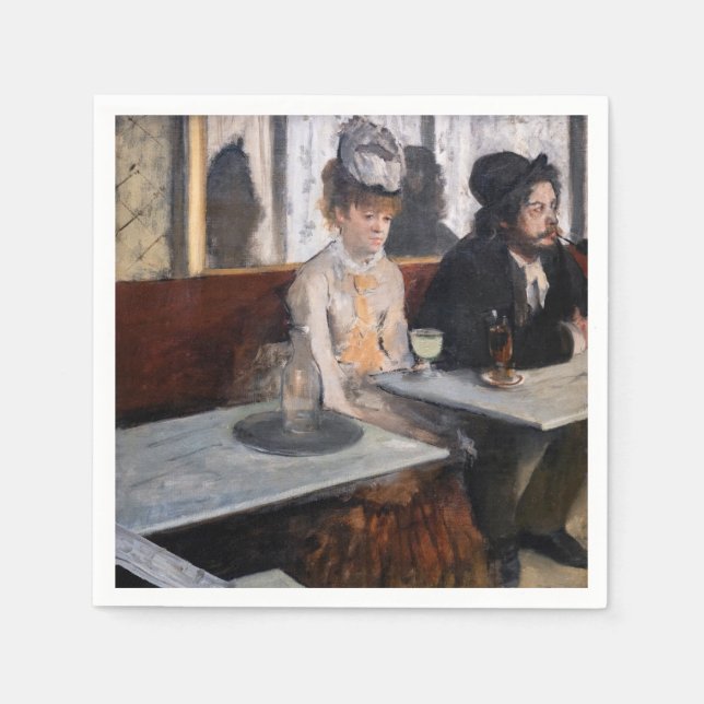 Guardanapo De Papel Edgar Degas - Num Café / A Absinthe (Frente)