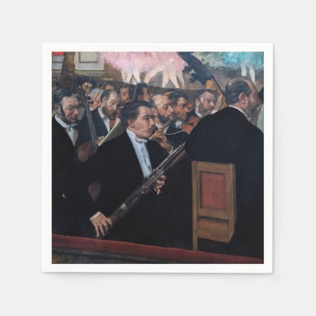 Guardanapo De Papel Edgar Degas - Orquestra na Ópera (Frente)