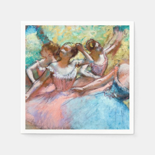Guardanapo De Papel Edgar Degas - Quatro Ballerinas no Palco (Frente)