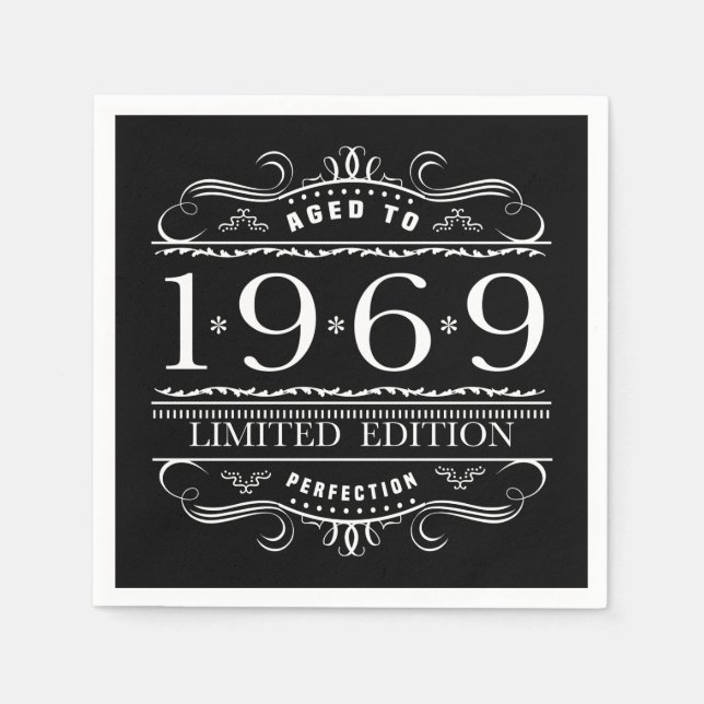 Guardanapo De Papel Edição limitada de 1969 Aniversário (Frente)