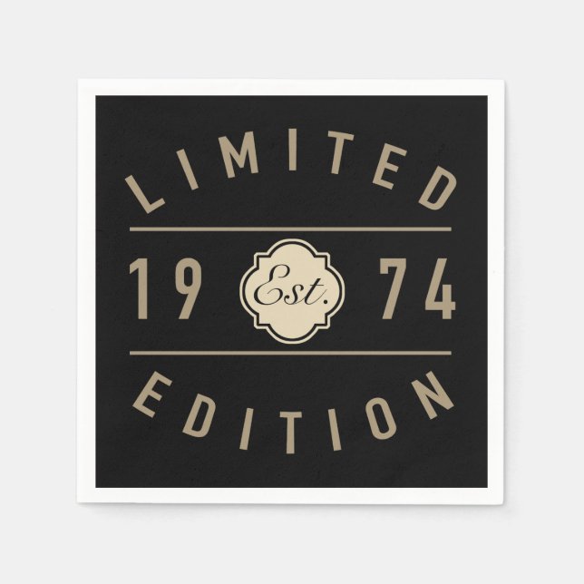 Guardanapo De Papel Edição limitada de 1974, 50º aniversário (Frente)