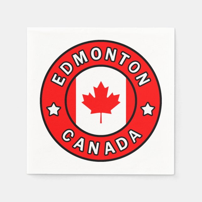 Guardanapo De Papel Edmonton Canadá (Frente)