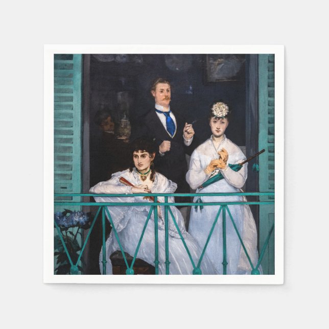 Guardanapo De Papel Edouard Manet - A Varanda / Le Balcon (Frente)