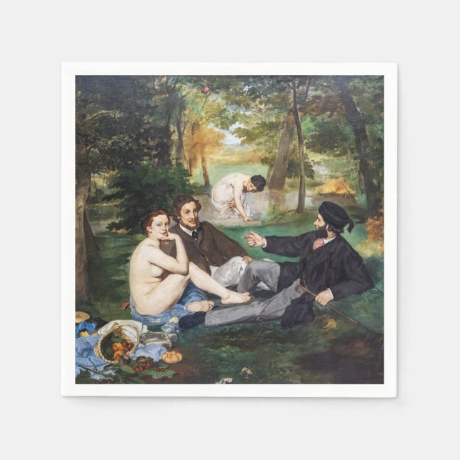 Guardanapo De Papel Edouard Manet - Almoço na Relva (Frente)