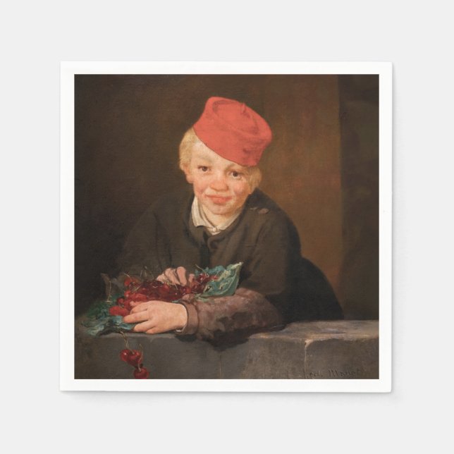 Guardanapo De Papel Edouard Manet - Menino com Cerejas (Frente)