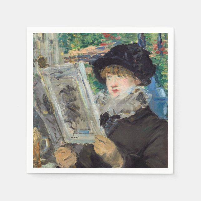 Guardanapo De Papel Edouard Manet - Mulher Lendo (Frente)