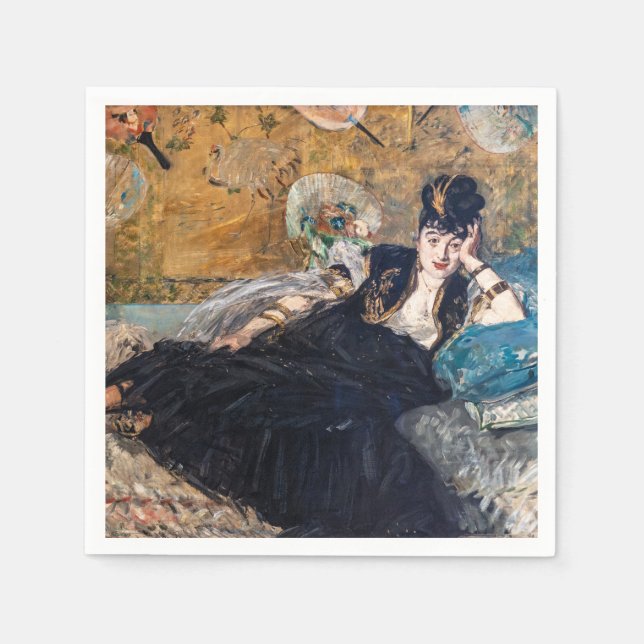 Guardanapo De Papel Edouard Manet - Senhora com Leques (Frente)