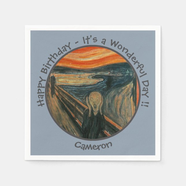 Guardanapo De Papel Edvard Munch A Coleção De Itens Da Parte Do Gritar (Frente)