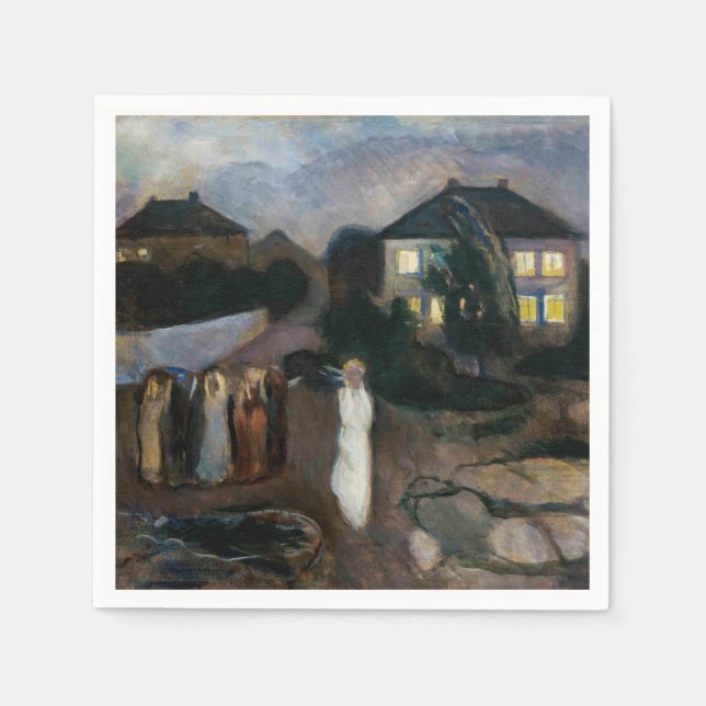 Guardanapo De Papel Edvard Munch - A Tempestade (Frente)