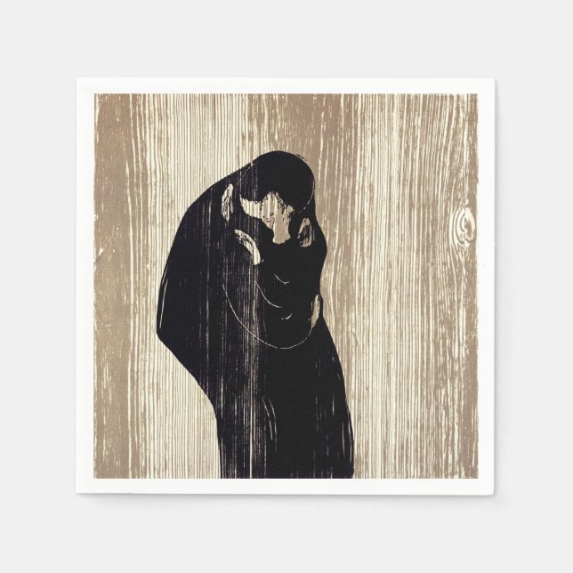 Guardanapo De Papel Edvard Munch - O Beijo IV (Frente)