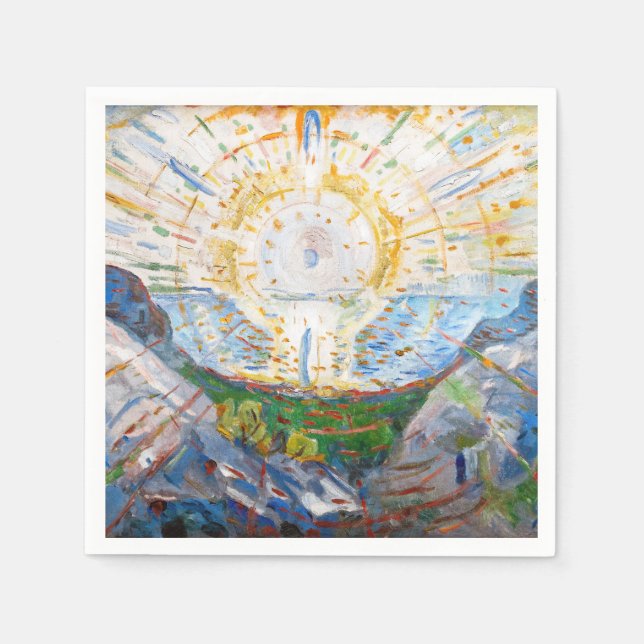Guardanapo De Papel Edvard Munch - O Sol 1912 (Frente)
