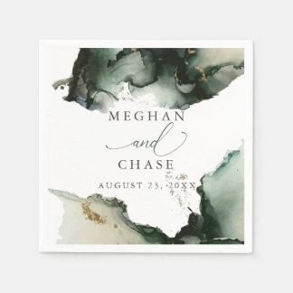 Guardanapo De Papel Eethal Sage Green Watercolor Abstrato Napkins