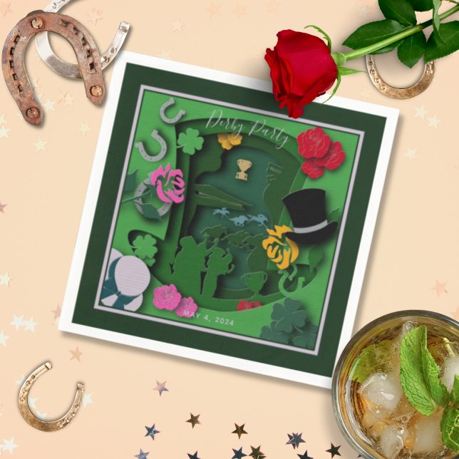 Guardanapo De Papel Efeito de Corte de Papel Derby Party (Criador carregado)