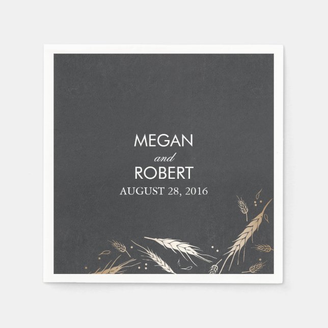 Guardanapo De Papel Efeito de folha de ouro Queda Calcário (Frente)