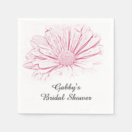 Guardanapo De Papel Efeito de margarida rosa Chá de panela