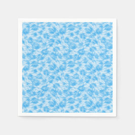 Guardanapo De Papel Efeito de pelo falso azul e branco