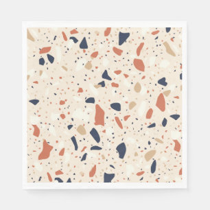 Guardanapo De Papel Efeito Terrazzo do Marinho rosa