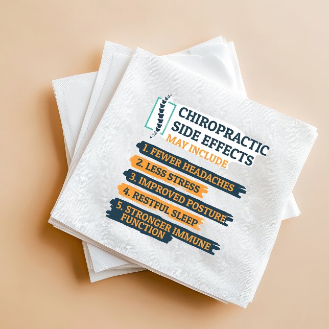 Guardanapo De Papel Efeitos Secundários Chiropractic Gag Chiropractor  (Chiropractic Side effects Gag Paper Napkins)
