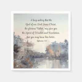 Guardanapo De Papel Éfesianos 1:17 Espírito de Sabedoria e Revelação