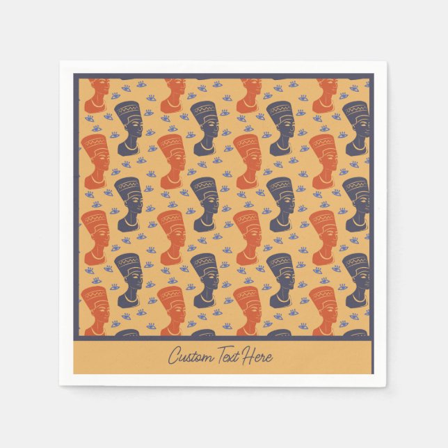 Guardanapo De Papel Egípcio Nefertiti Antigo Egito Exótico (Frente)