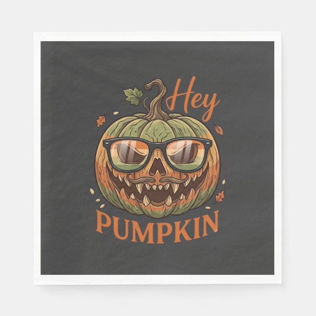 Guardanapo De Papel Ei Abóbora Óculos de Halloween Jack Lantern Bigode (Frente)