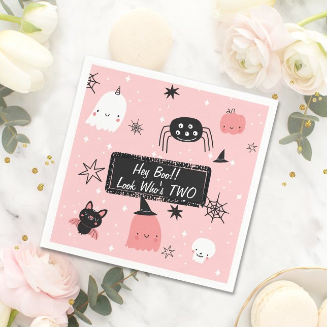 Guardanapo De Papel Ei Boo Olha Quem É Dois Bons Aniversário Napkins F (Criador carregado)