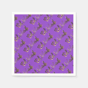 Guardanapo De Papel Eid Mubarak Dourado Texto Padrão Elegante