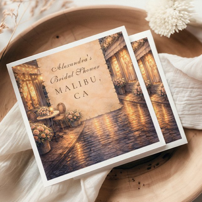 Guardanapo De Papel Eiffel Tower Bridal Shower (Criador carregado)