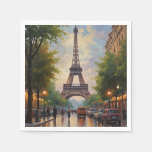 Guardanapo De Papel Eiffel Tower Paris Viagem Vintage Retro Art
