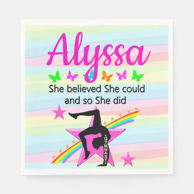 GUARDANAPO DE PAPEL ELA ACREDITAVA QUE PODERIA GYMNAST DESIGN (Frente)