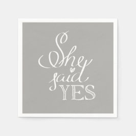 Guardanapo De Papel Ela Disse Sim Coquetel Napkins