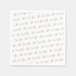 Guardanapo De Papel Ela Disse Sim, Escrita Típica Negra