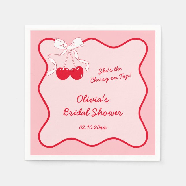 Guardanapo De Papel Ela é a cereja no bolo (Frente)