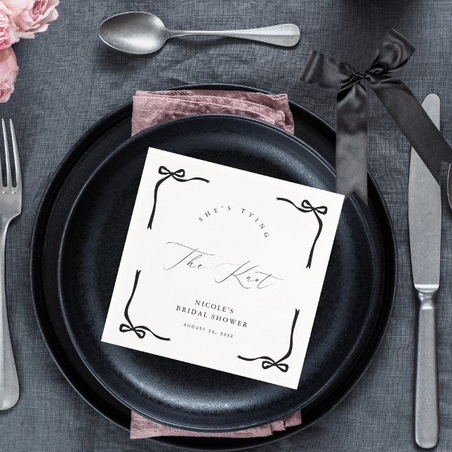 Guardanapo De Papel Ela é Casando Arco Negro Napkins (Criador carregado)