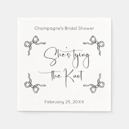 Guardanapo De Papel Ela é Casando de Chá de panela de Script Moderno