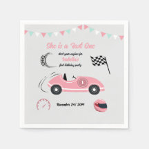 Ela é um Carro de Corrida Rosa Festiva Rápido Aniv