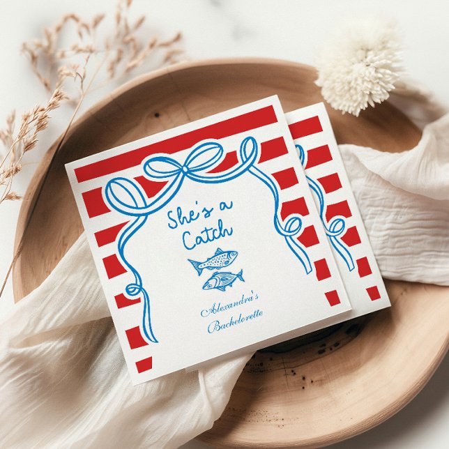 Guardanapo De Papel Ela é uma Celebração de Bachelorette Catch (Criador carregado)