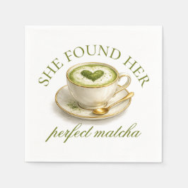 Guardanapo De Papel Ela Encontrou Seu Chá de Noiva Matcha Perfeito