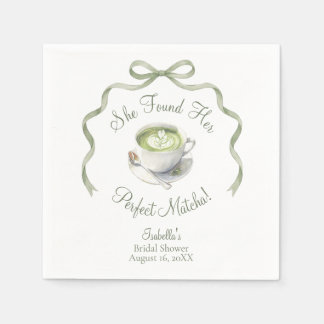 Guardanapo De Papel Ela Encontrou Seu Chá de Noiva Perfeito Matcha