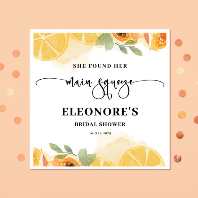 Guardanapo De Papel Ela Encontrou seu Chá de panela de aperto principa (Criador carregado)