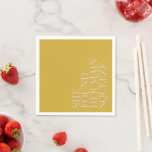 Guardanapo De Papel Ela Encontrou Seu Chá de panela Moderno De Aperte<br><div class="desc">Ela Encontrou Seu Principal Chá de panela Moderno,  Napkins</div>
