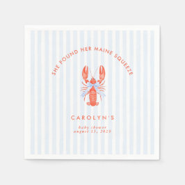 Guardanapo De Papel Ela Encontrou Sua Lagosta Costeira De Maine.