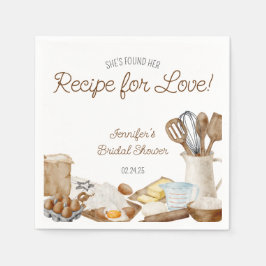 Guardanapo De Papel Ela Encontrou sua Receita para o Amor! Chuveiro de