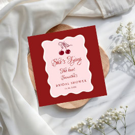 Guardanapo De Papel Ela está dando o nó Bridal Shower