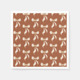 Guardanapo De Papel Ela Está Dando o Nó Padrão de Laço de Casamento