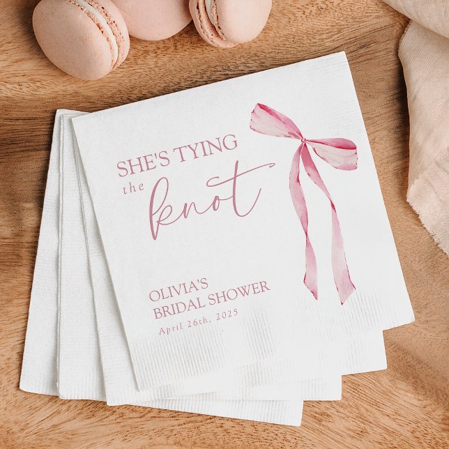 Guardanapo De Papel Ela Está Fazendo o Laço de Coquete Festa de Chá de (Criador carregado)