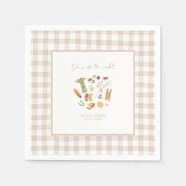 Guardanapo De Papel Ela está fora do mercado floral chá de noiva