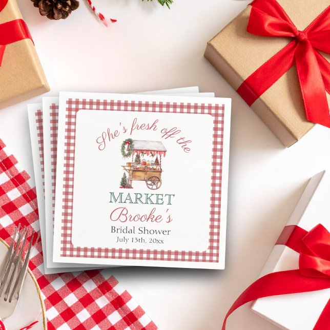 Guardanapo De Papel Ela está fresca do mercado de Natal Noite de Noiva (Criador carregado)