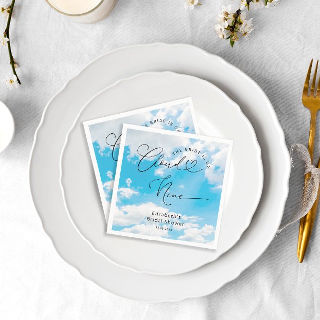 Guardanapo De Papel Ela está no Cloud Nine Chá de panela Napkins (Criador carregado)